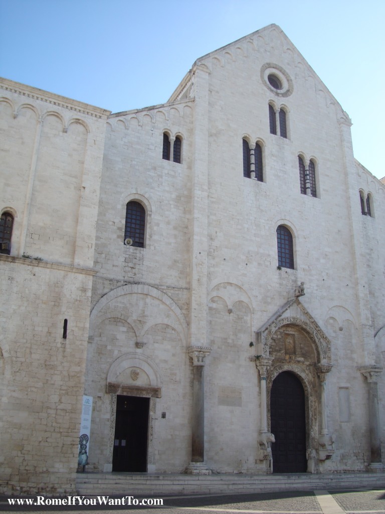 The front of the basilica.