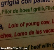 Loin of  Young Cow