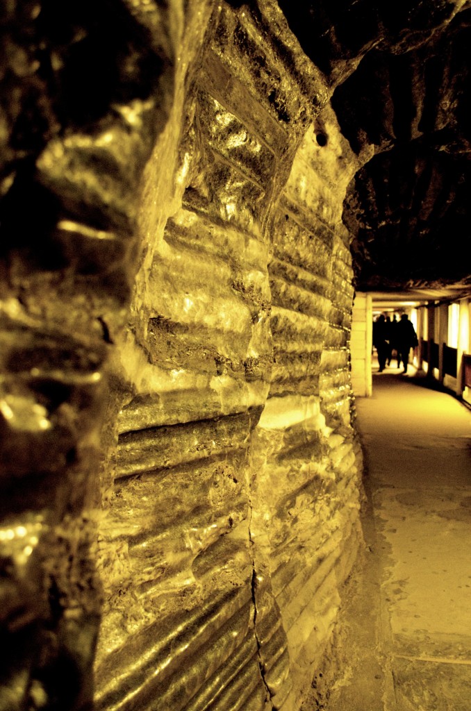 A wall inside the Salt Mine. I licked it. And lived to tell the tale!
