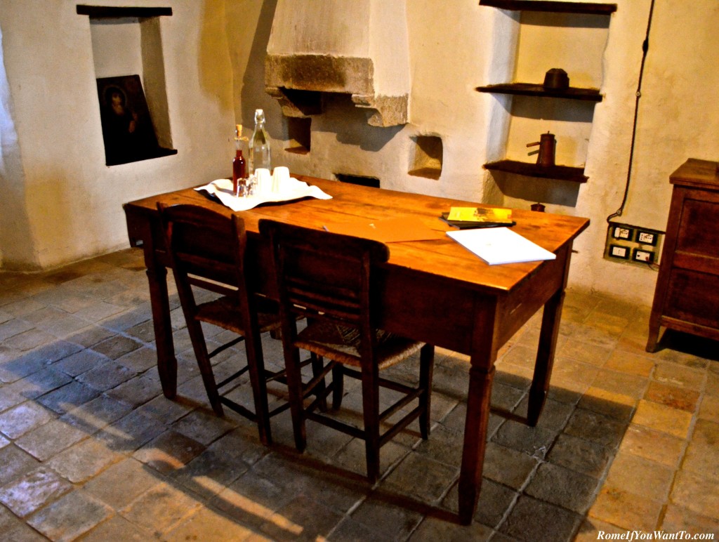 The dining room of my suite at the Albergo Diffuso di Sextantio.