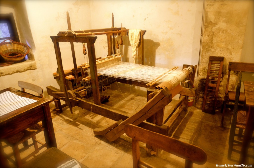 A real loom(!) in the tea house. Items made by the loom were available for purchase.