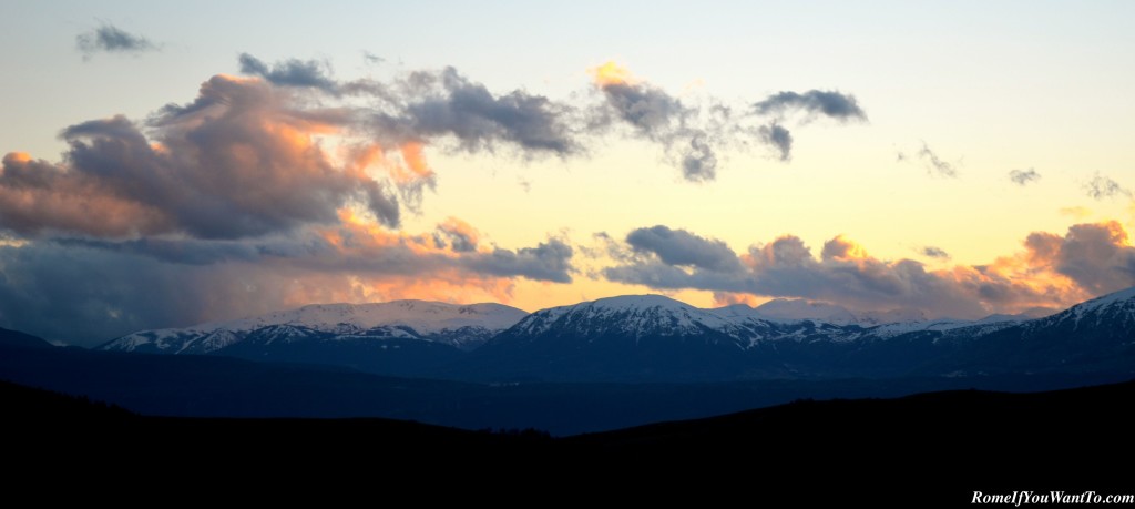 Sky, clouds, mountains, hard to believe less than two hours from the chaos of Rome.