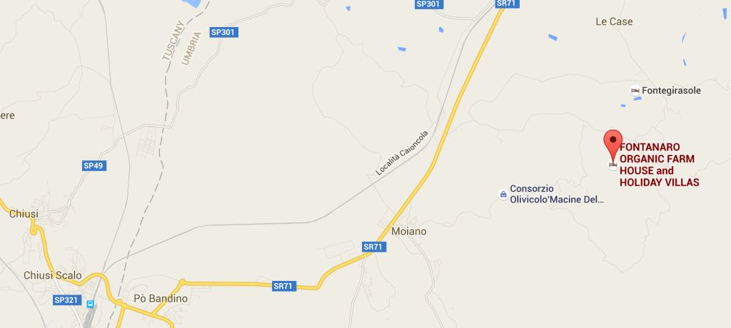 Location of Il Fontanaro, Umbria
