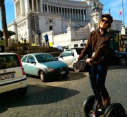 Your pal Liz, enjoying her very first minute on the Segway, in Piazza Venezia